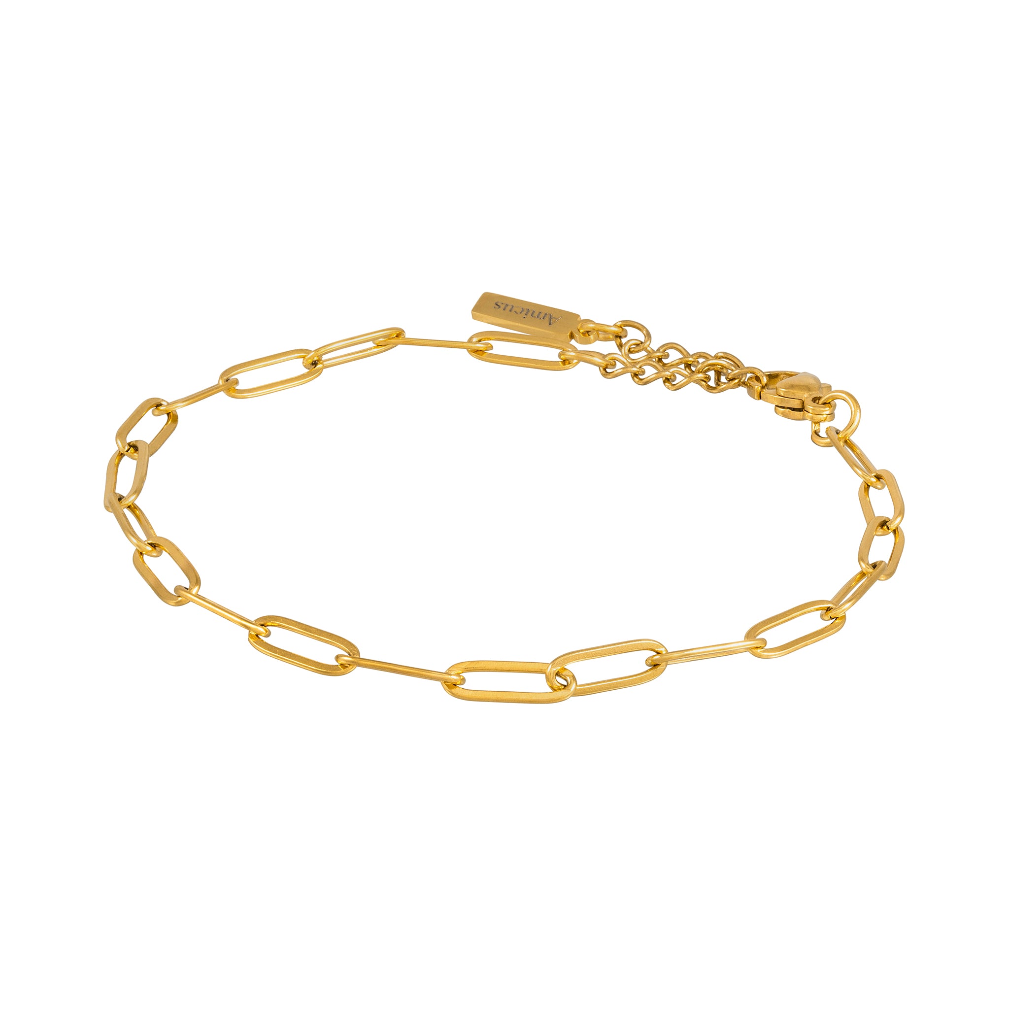 PAPER CLIP BRACELET (GOLD) 10MM
