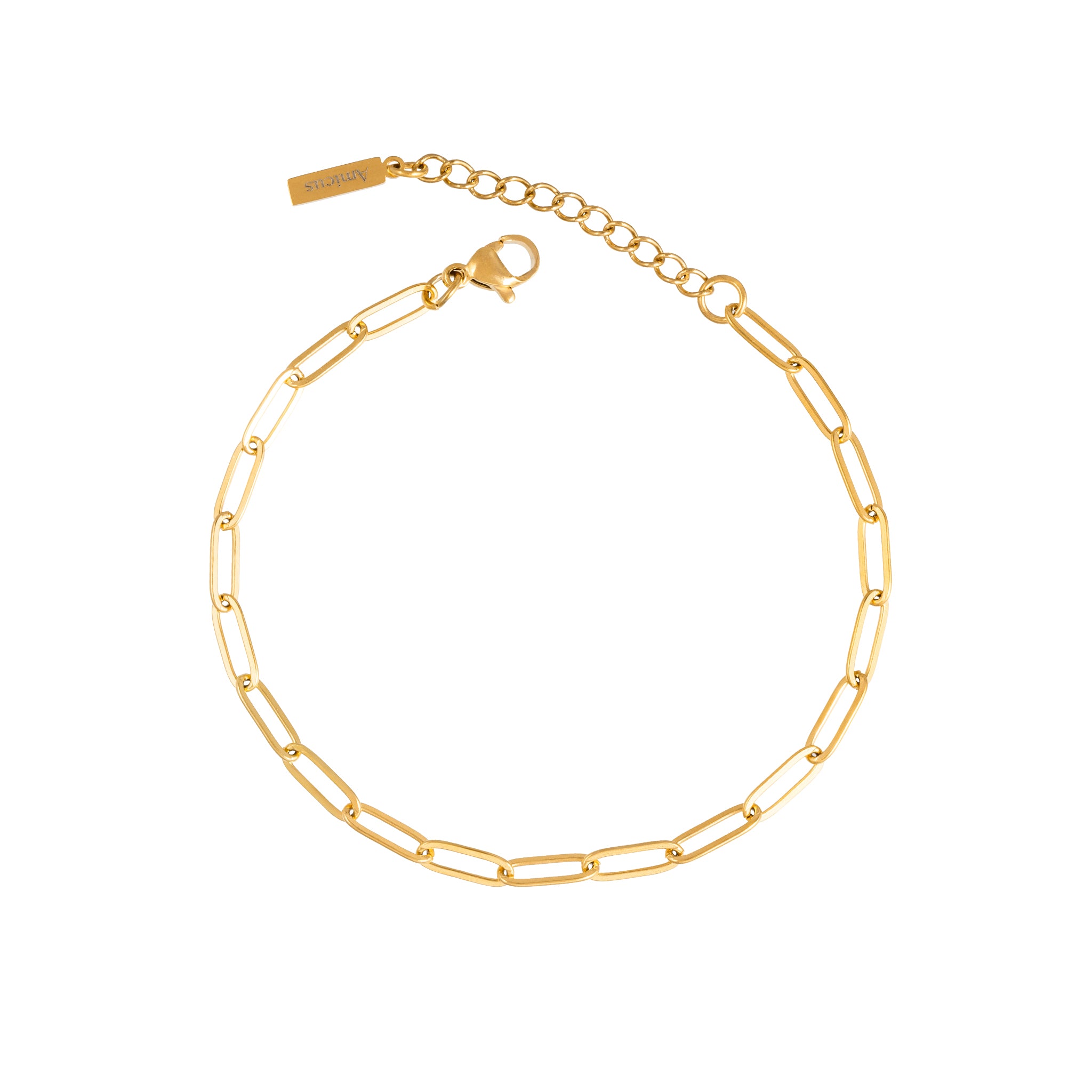 PAPER CLIP BRACELET (GOLD) 10MM