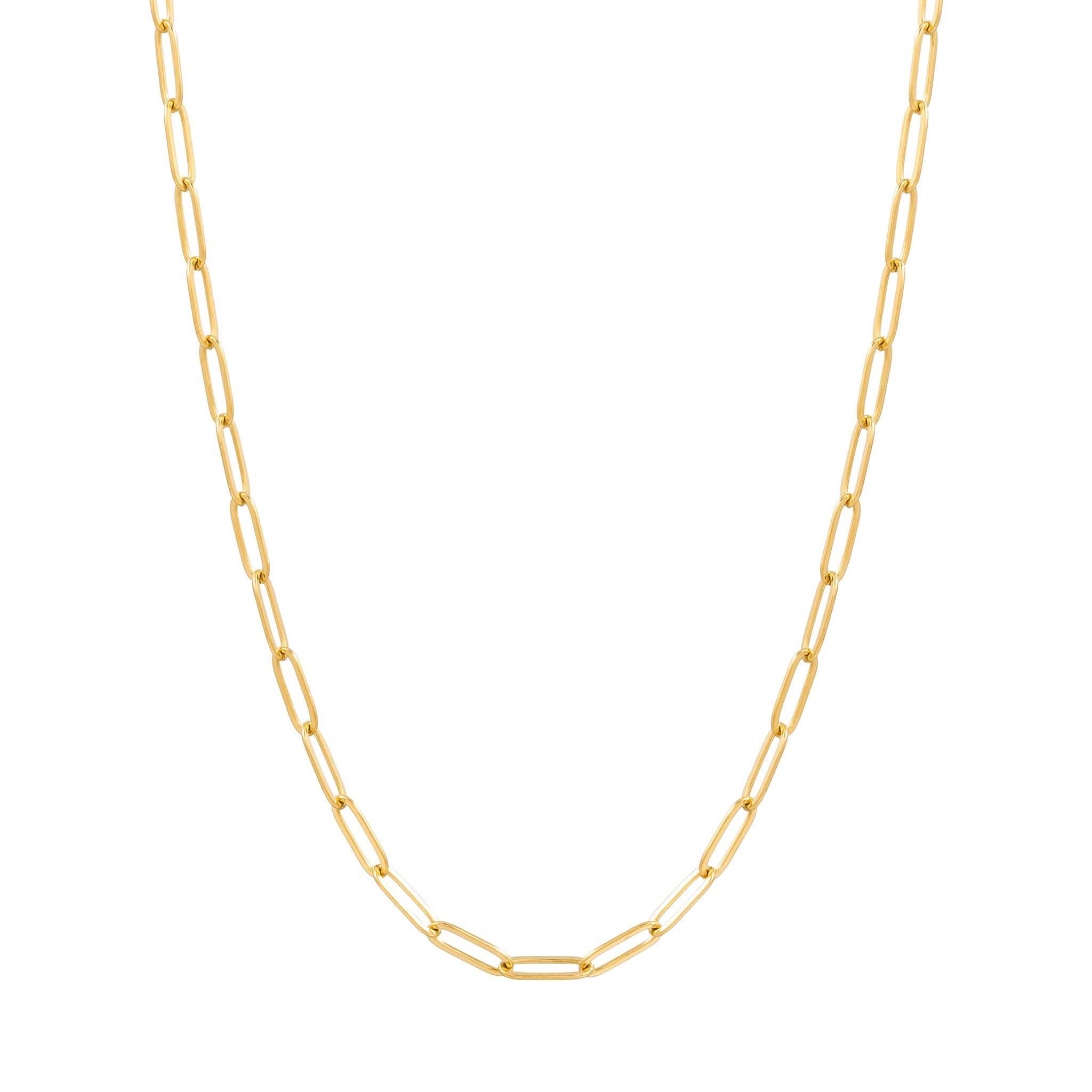 PAPER CLIP CHAIN (GOLD) 10MM
