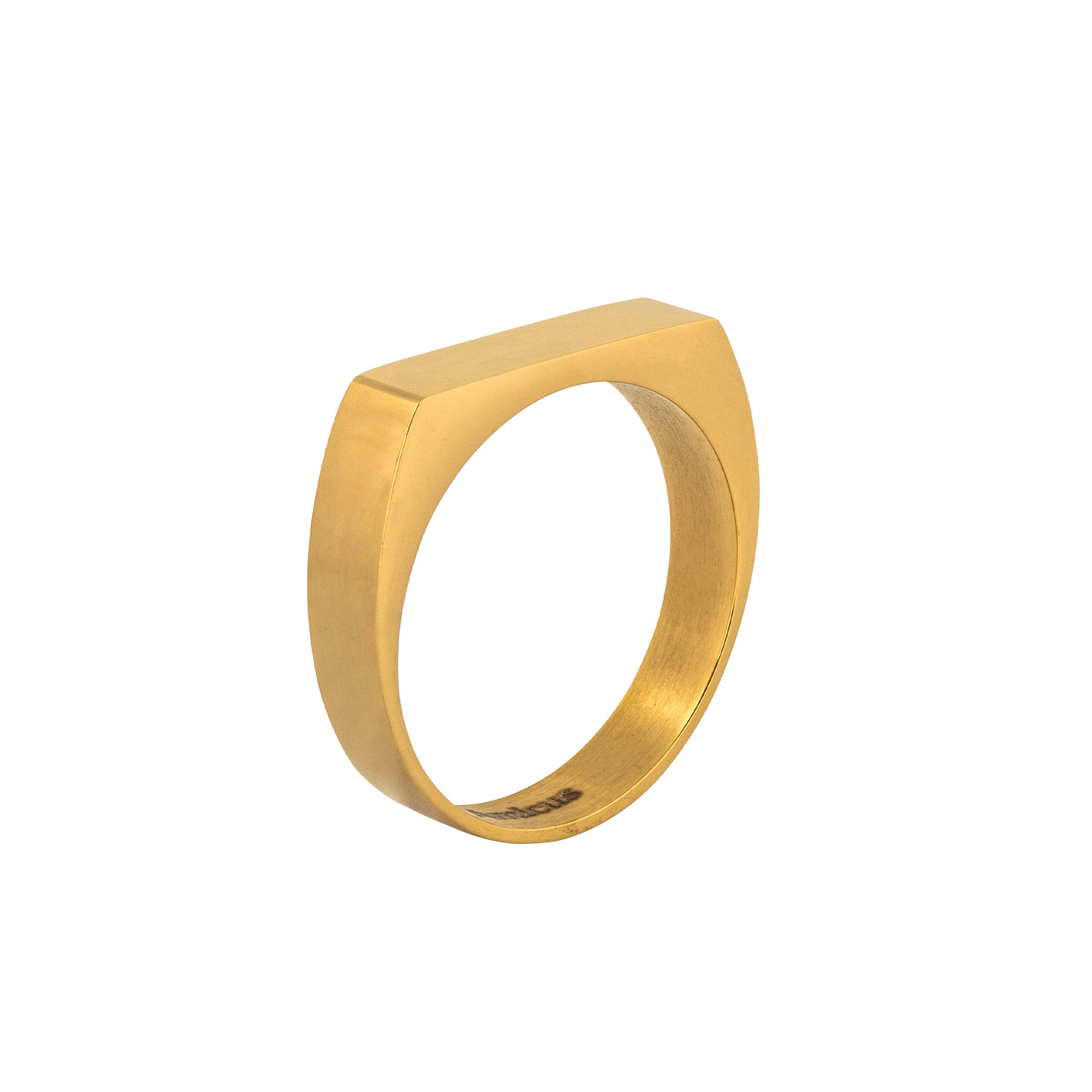 RECTANGLE SIGNET RING (GOLD)