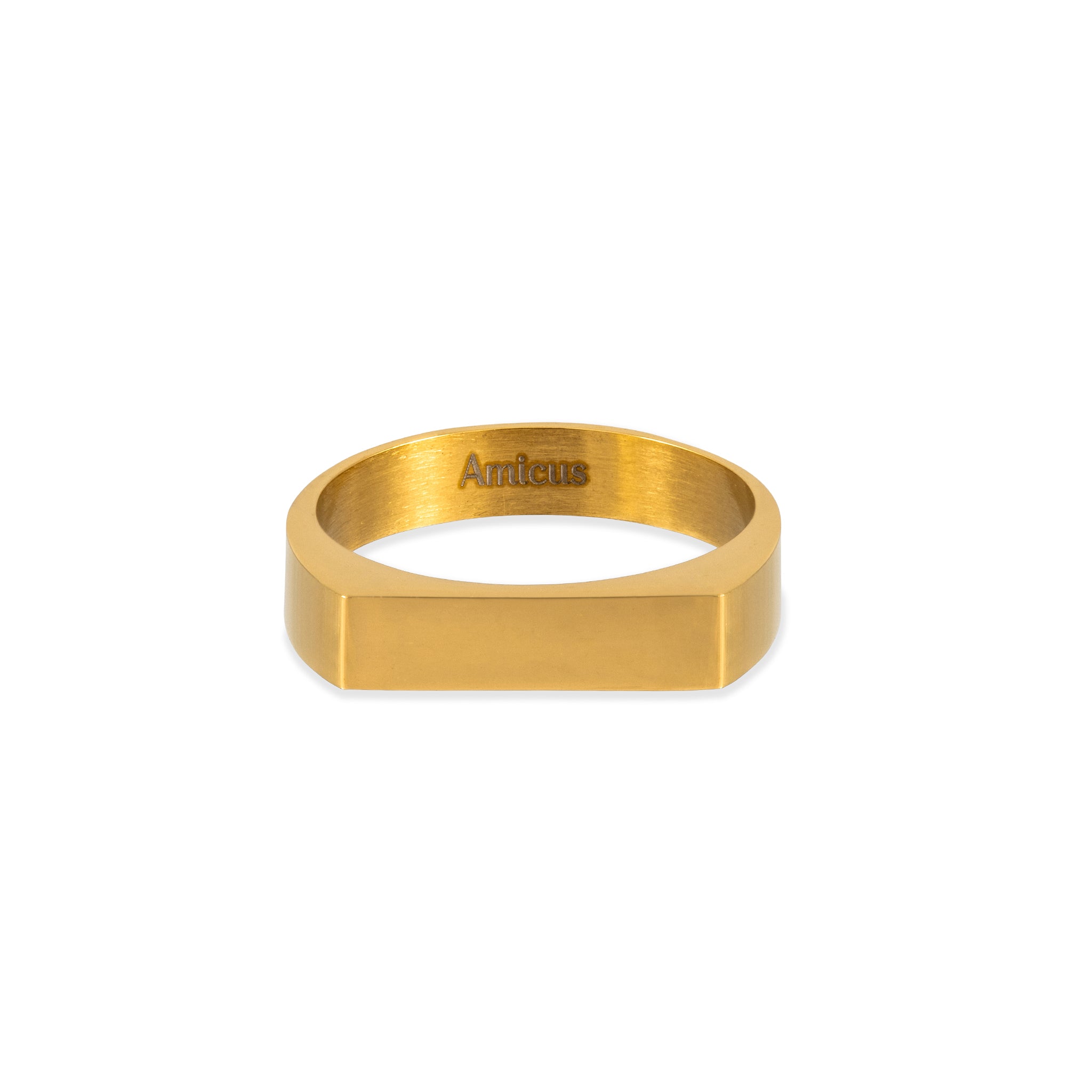 RECTANGLE SIGNET RING (GOLD)